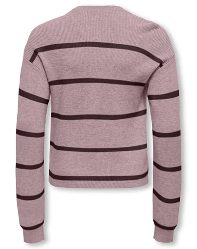 Kids Only - KOGFranca Life Short Stripe Strik - Keepsake Lilac